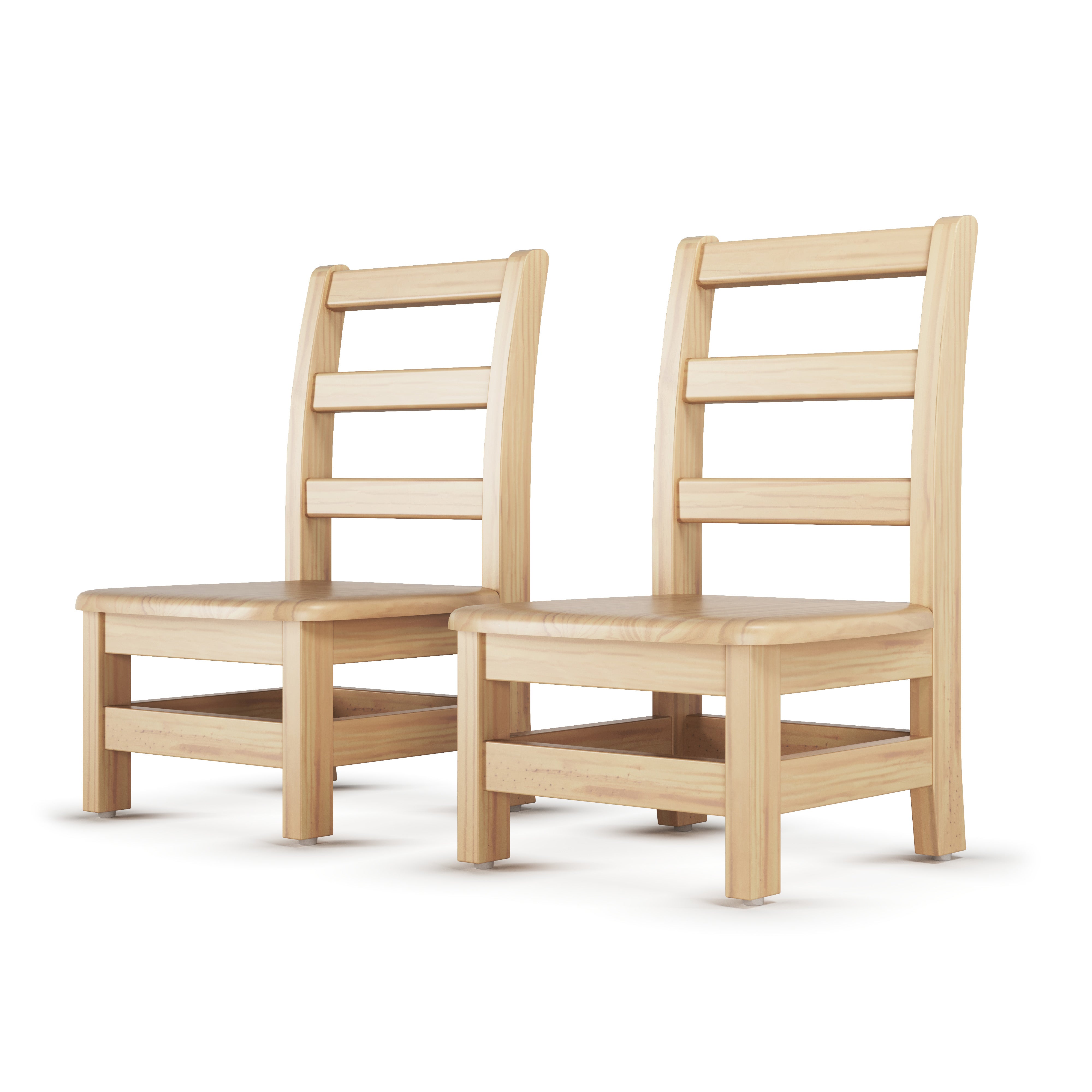 Little Innovator Hardwood Ladder Back Chairs, 8"