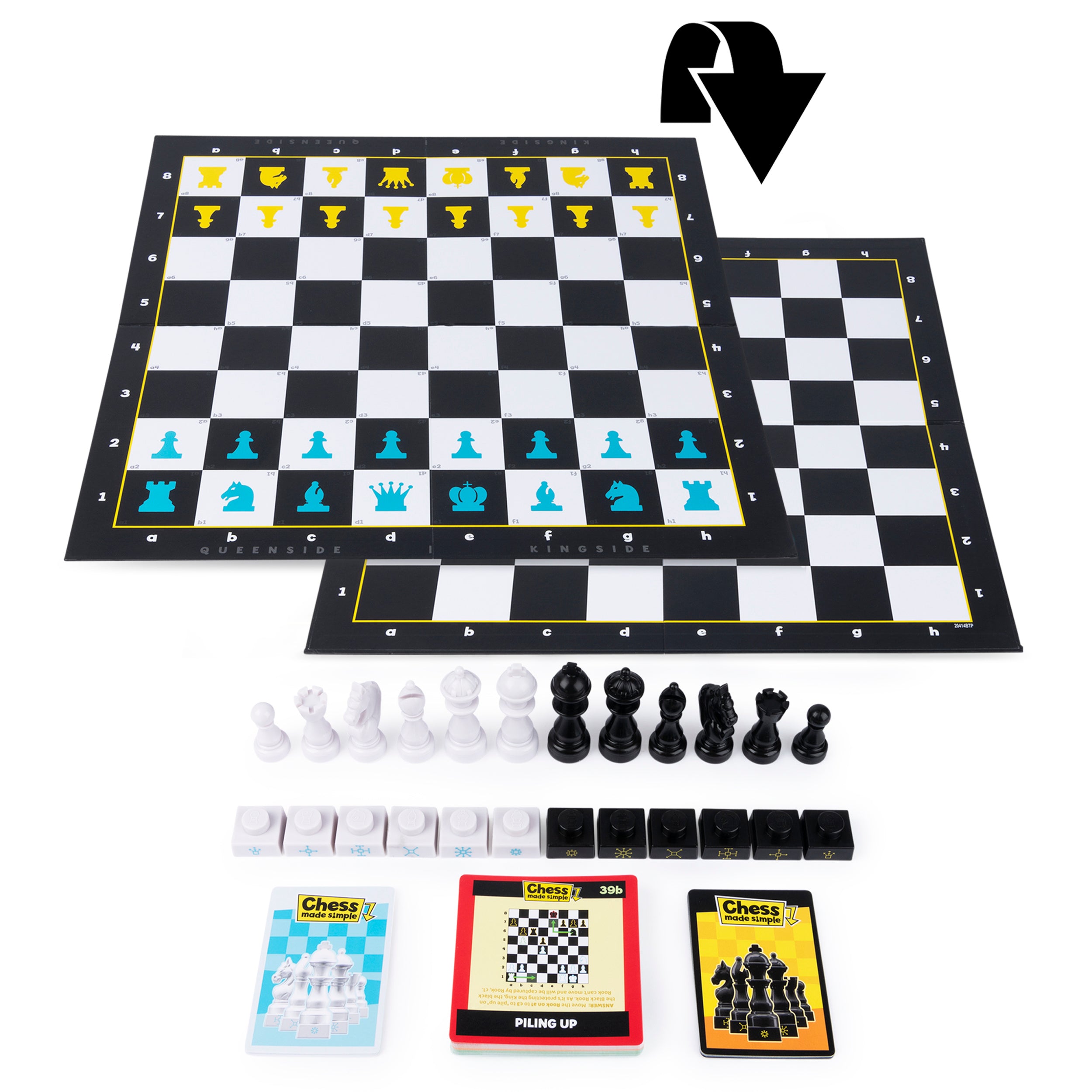 Spin Master Games, Chess Made Simple, Learn to Play Strategy Board Games for Beginners, Chess, 2 Players, for Kids Ages 8 & Up