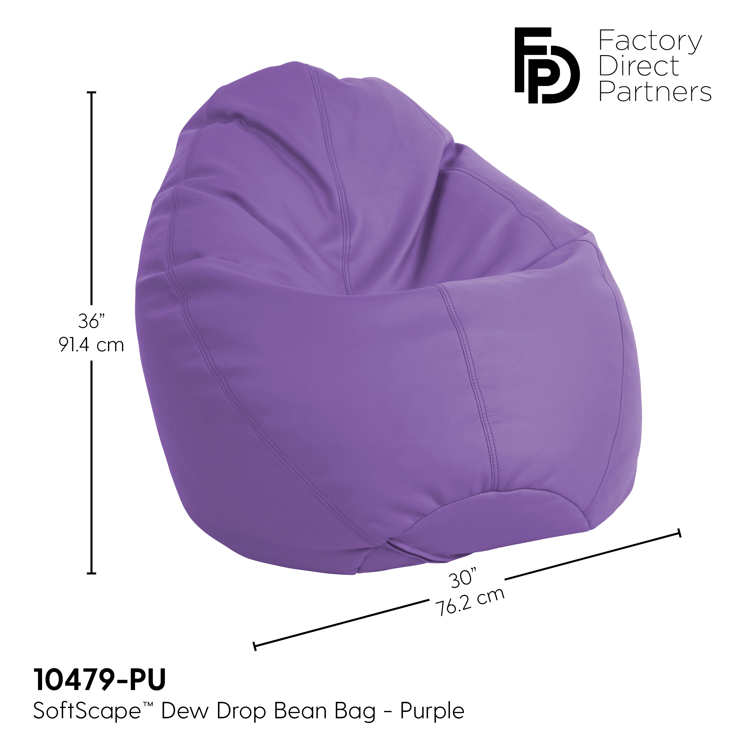 SoftScape Dew Drop Bean Bag - Purple