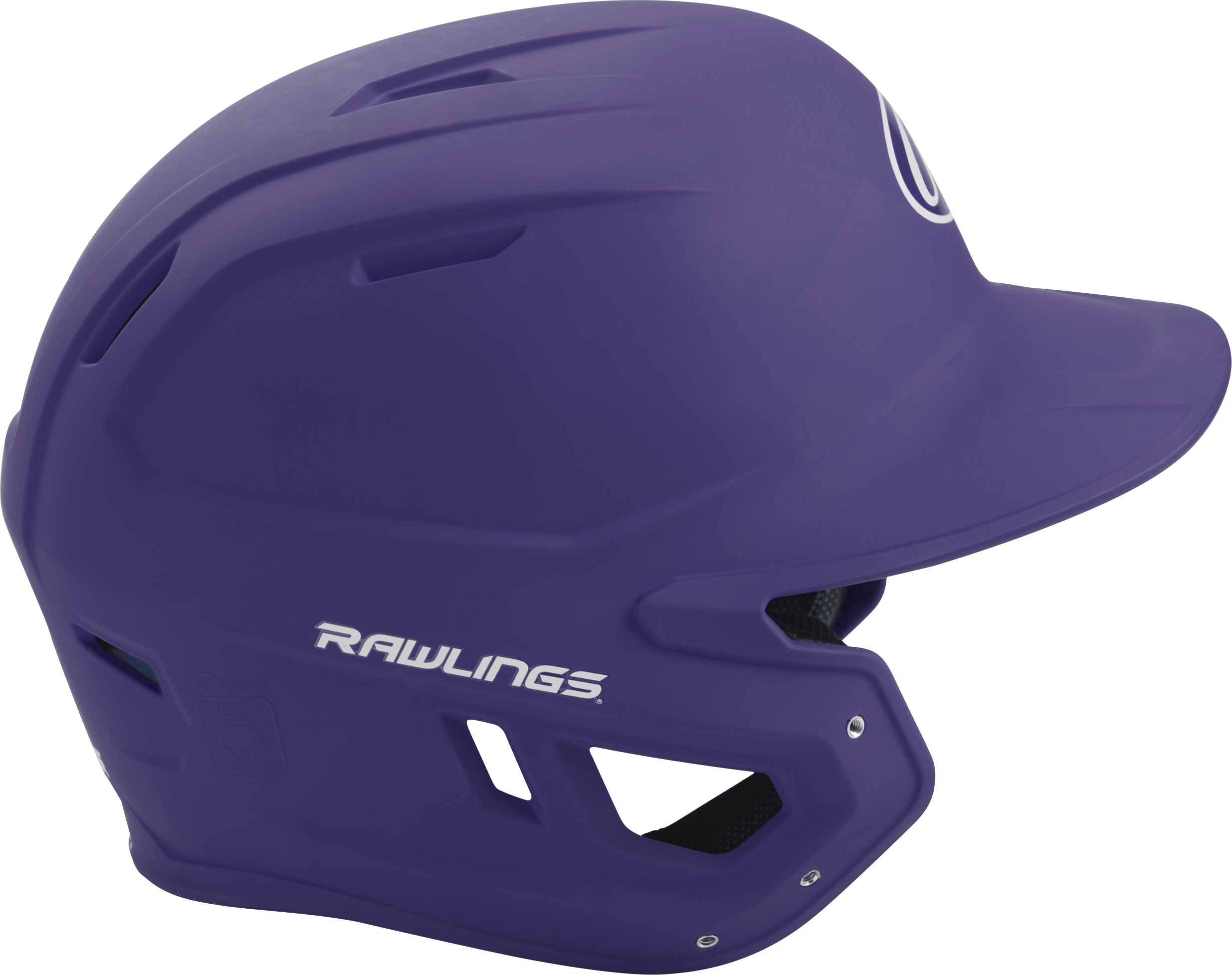 Rawlings Mach Matte Senior Baseball Helmet - Purple