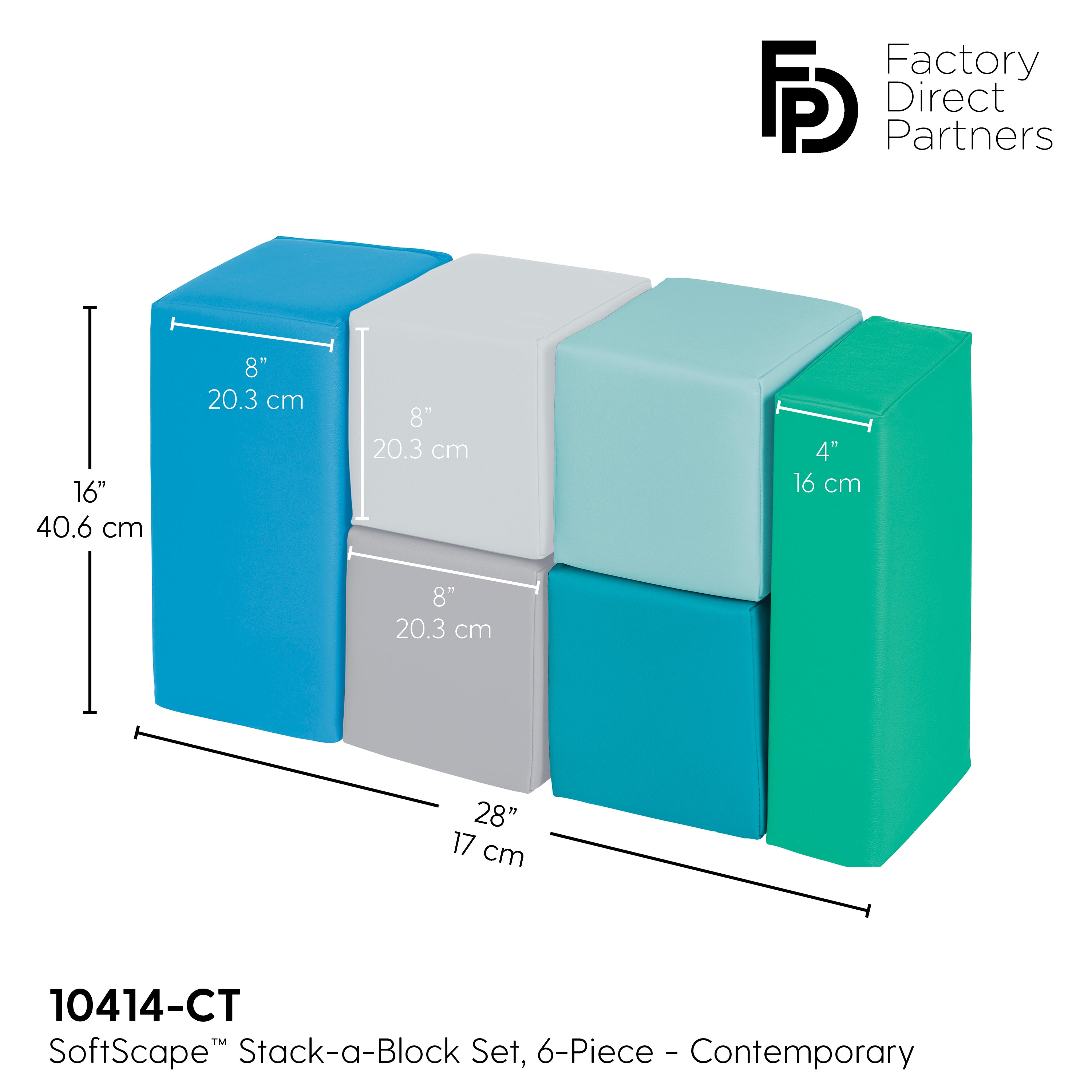 SoftScape Big Block Set, 6-Piece - Contemporary