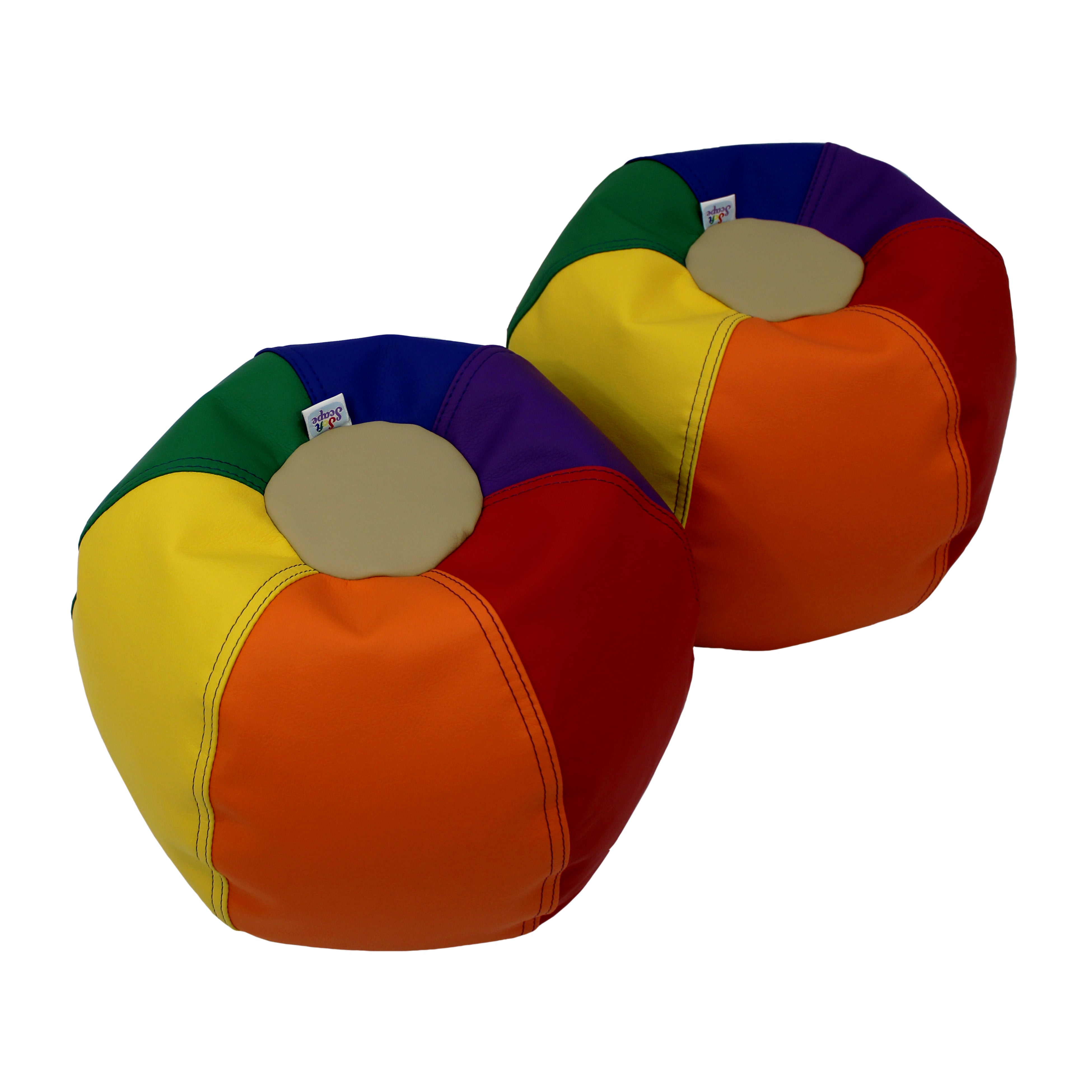 SoftScape Bean Bag Puffs 10" Height, 2-Piece - Assorted