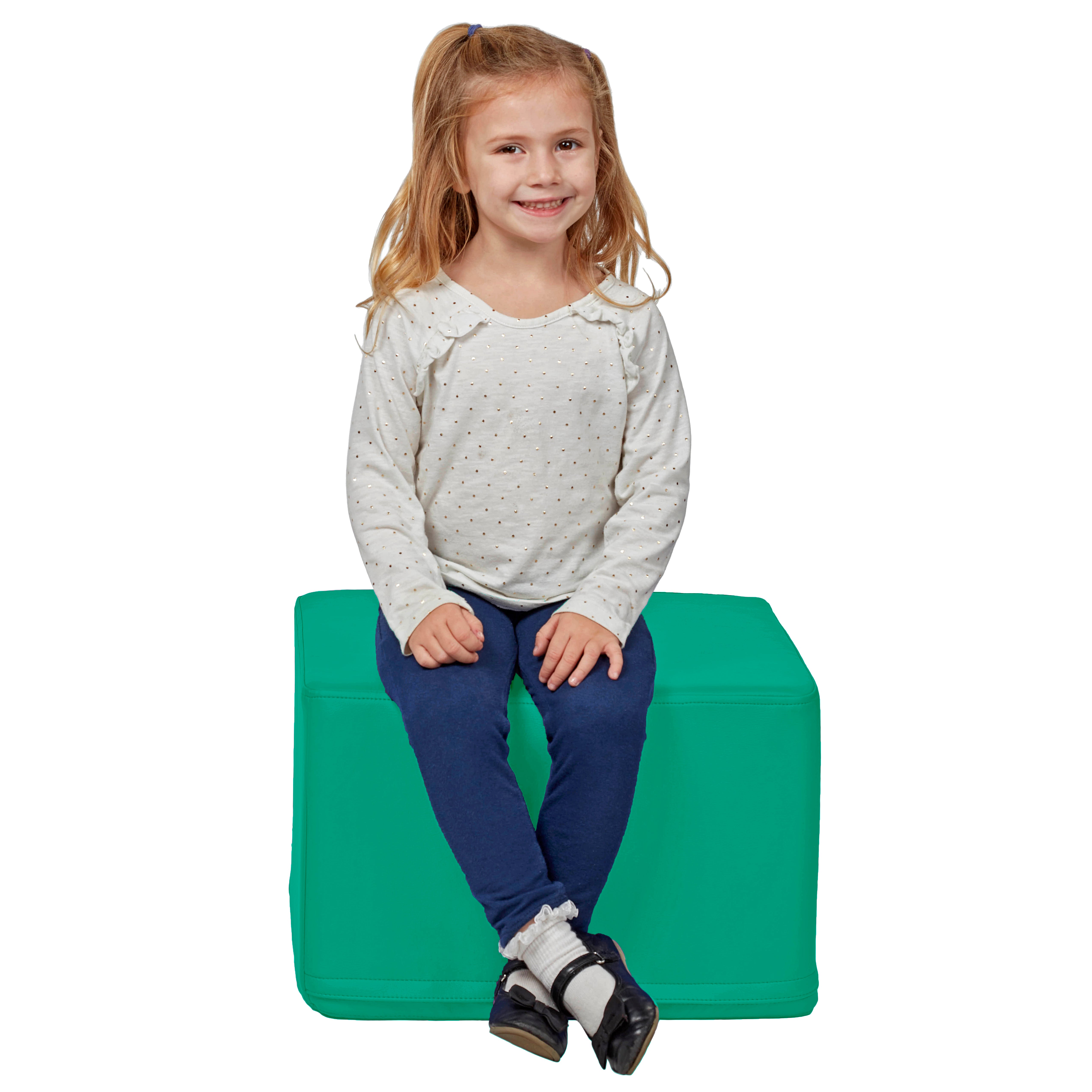 SoftScape 18" Square Ottoman 12" Height, 4-Piece - Contemporary