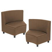 Kid Comfort Collective Modular Wedge Chairs, 2-Piece - Chocolate