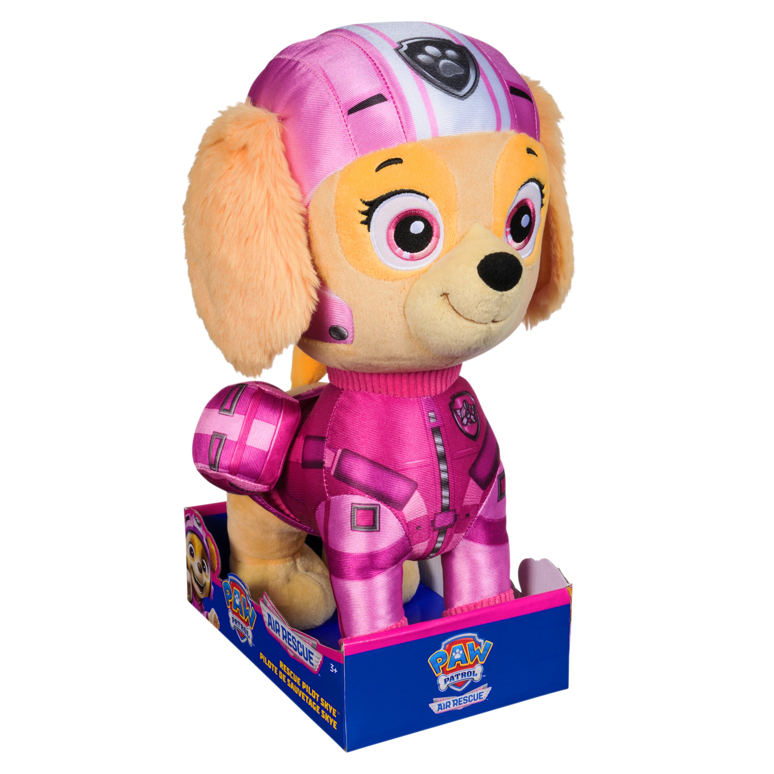 PAW Patrol: Air Rescue, Skye Plush Toy, 12-Inch Tall, Premium Stuffed Animals, with Removable Backpack, Kids Toys for Boys and Girls Ages 3 and up