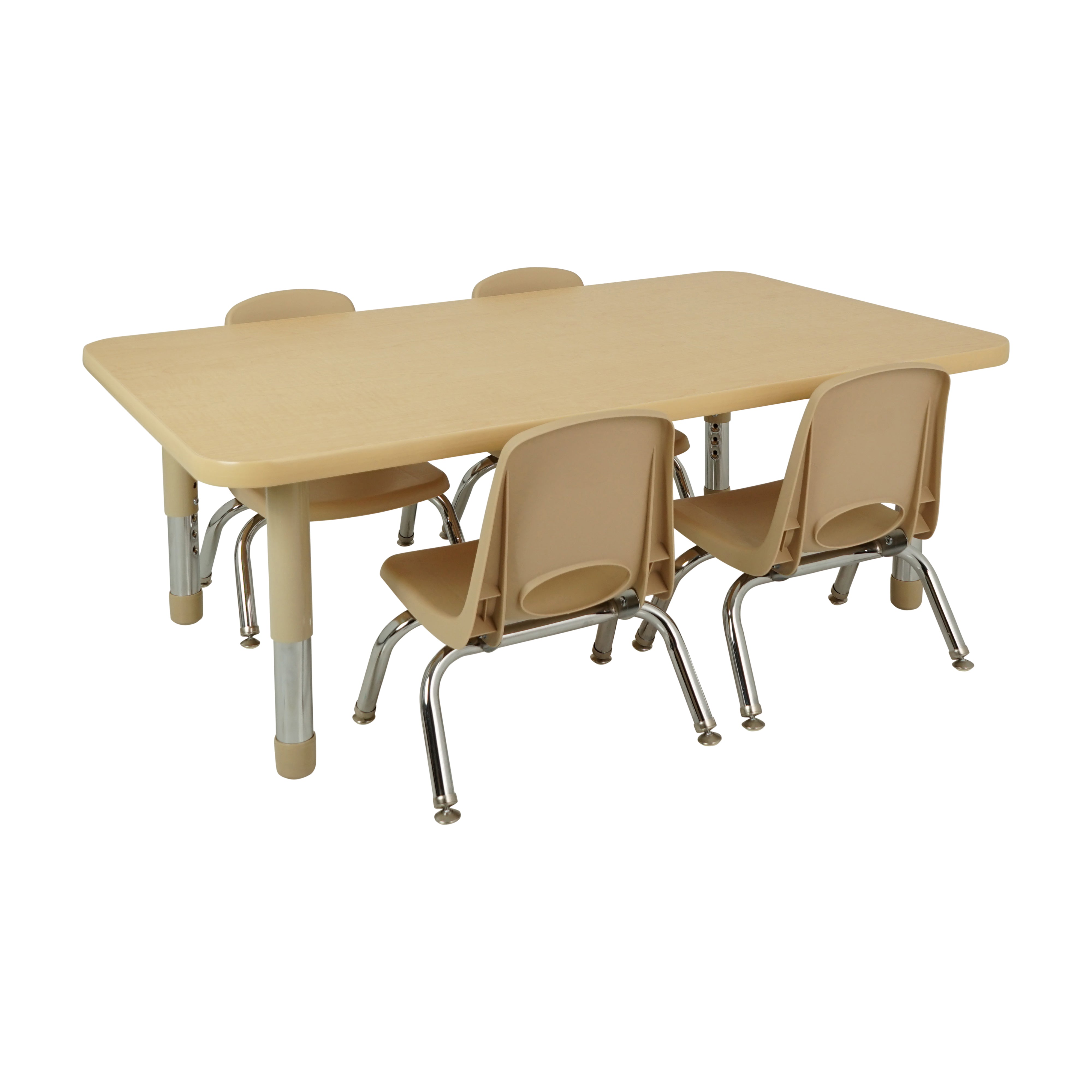 8" Stack Chair with Swivel Glides - Sand