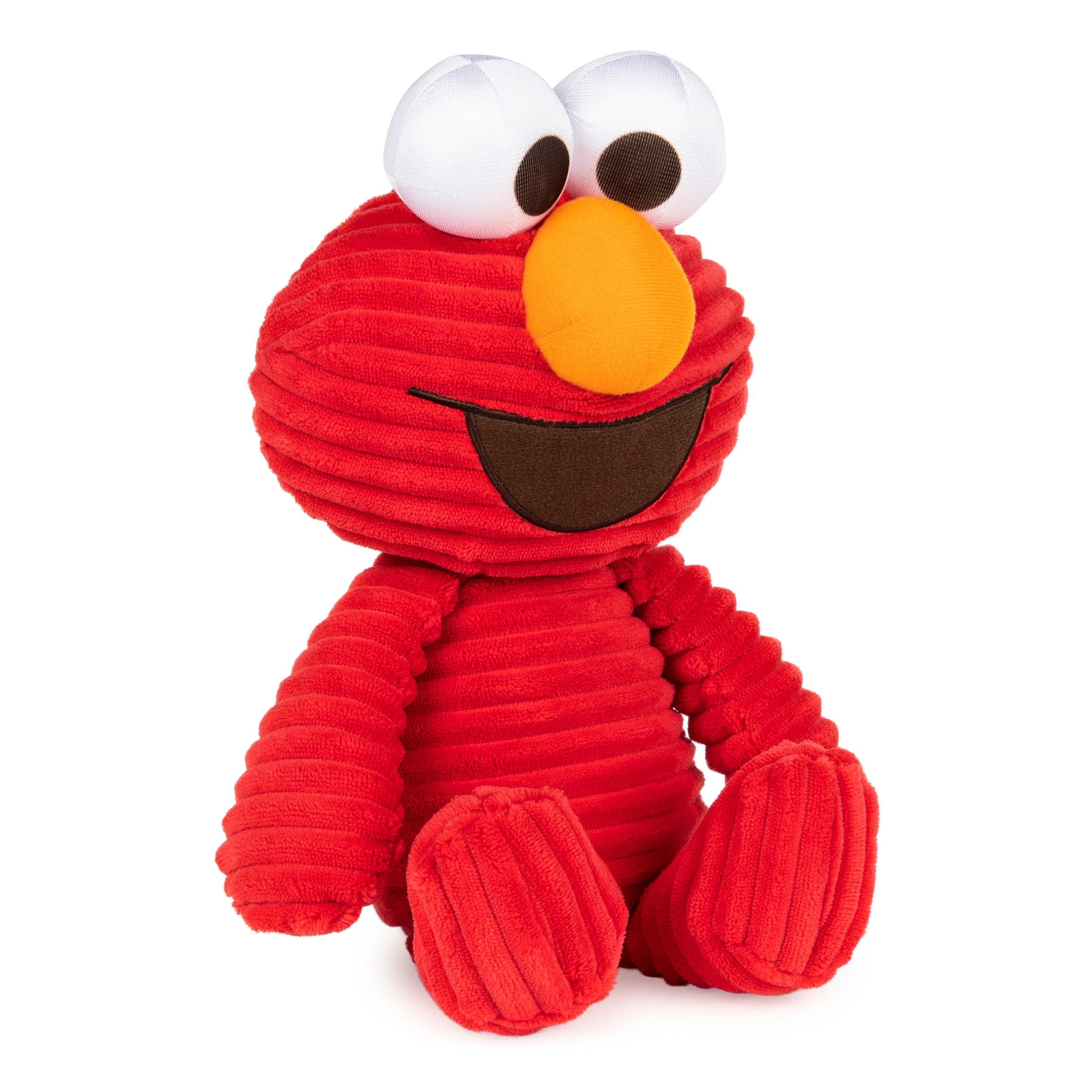 GUND Sesame Street Official Cuddly Corduroy Elmo Muppet Plush, Premium Plush Toy for Ages 1 & Up, Red, 10.5”
