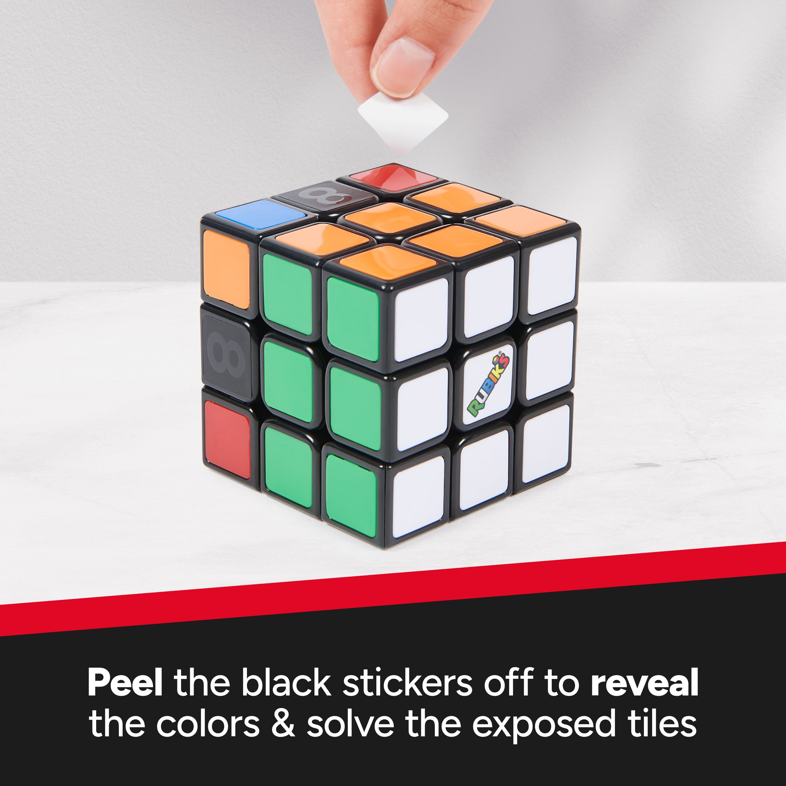 Rubik’s Cube, Coach Cube, Learn to Solve 3x3 Cube with Stickers, Guide & Videos, Classic Color-Matching Puzzle, Problem-Solving Brain Teaser, for Adults, Teens, Kids for Ages 8 & Up