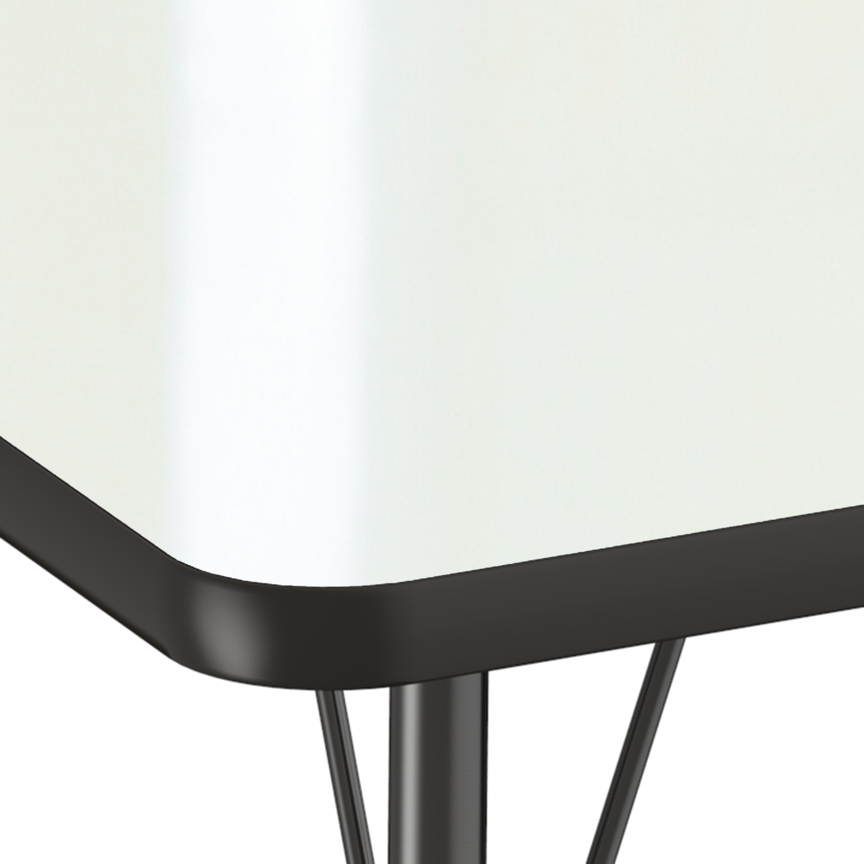 48" Round Collaborative Dry-Erase Activity Table with Adjustable Standard Swivel Glide Legs - Whiteboard/Black