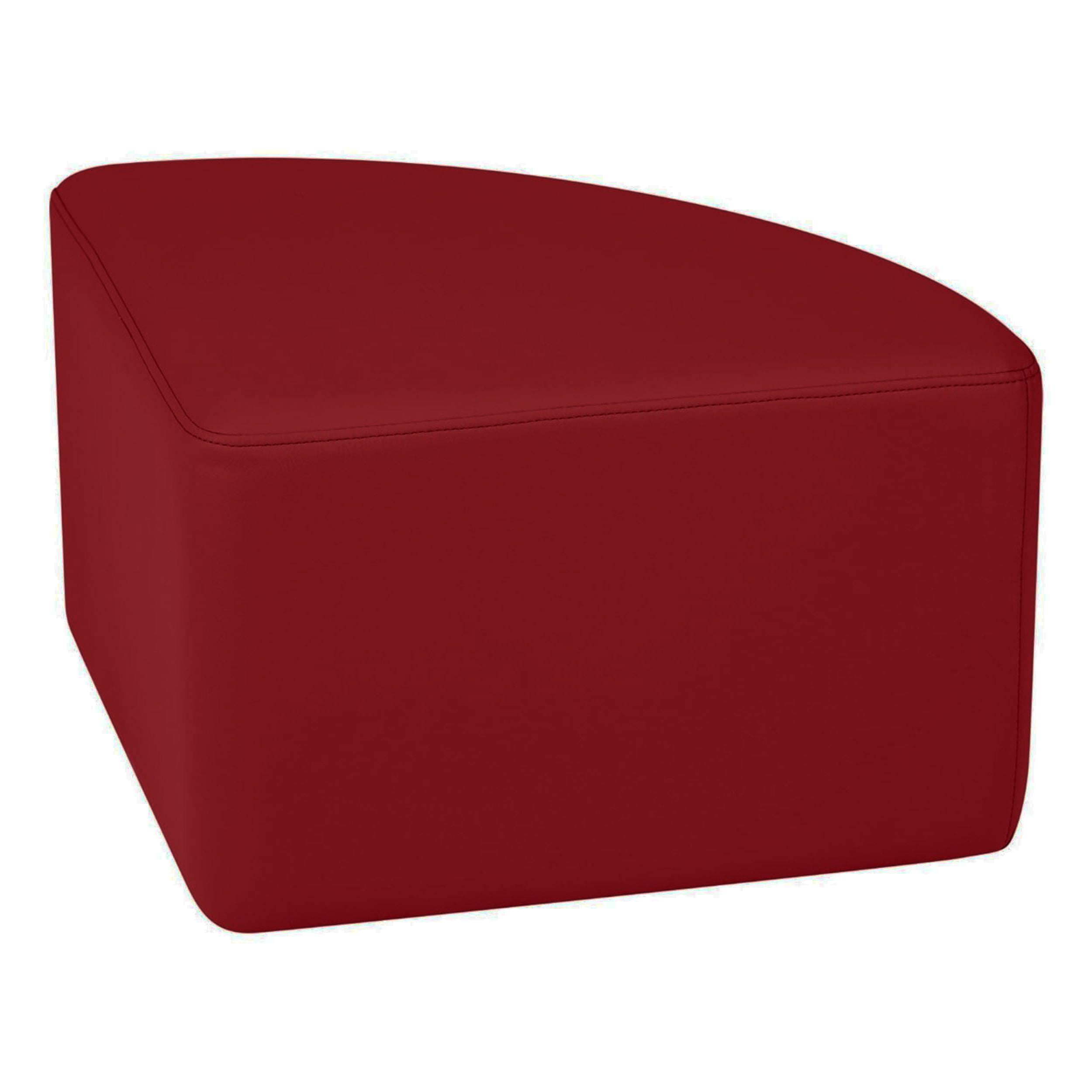 Pro Series Upholstered Pie Ottoman 12" Height - Crimson