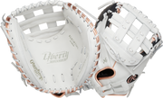 Rawlings Liberty Advanced Catchers Mitt 33-Inch Softball Glove - Right Hand Thrower - White/Black