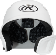 Rawlings R16 Matte Senior 1-Tone Baseball Helmet With Reversible Extension - White