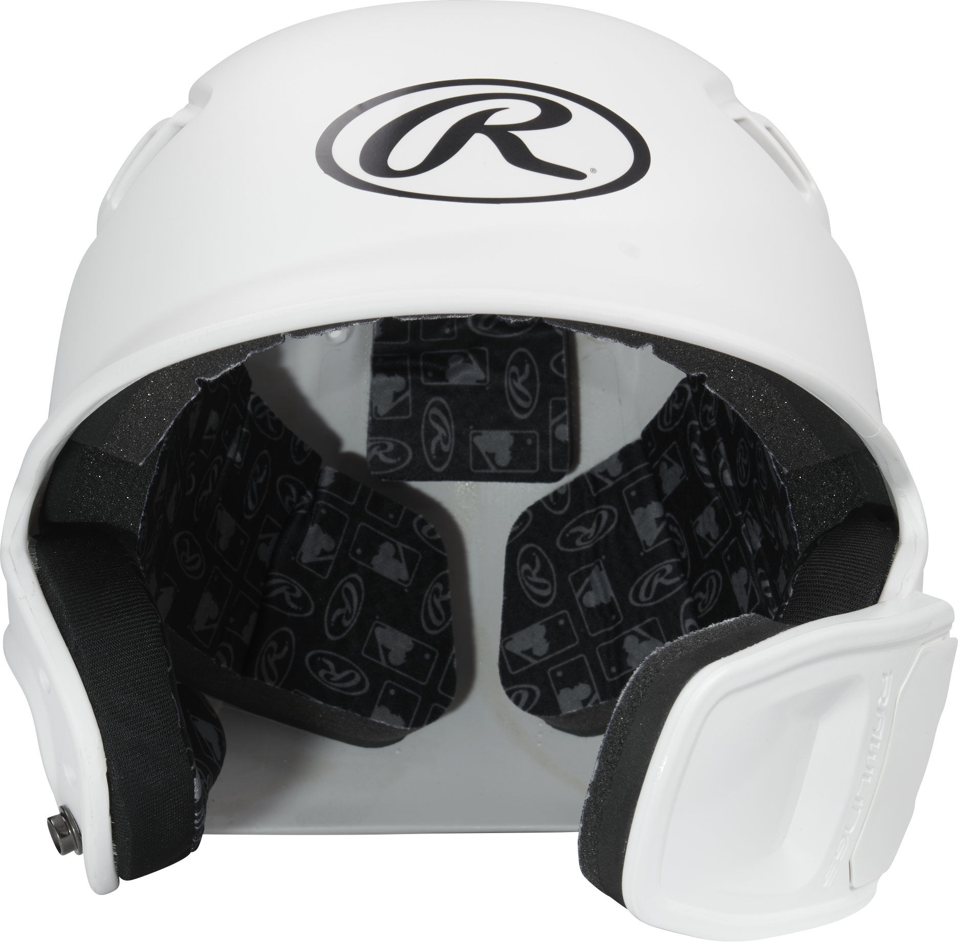 Rawlings R16 Matte Senior 1-Tone Baseball Helmet With Reversible Extension - White