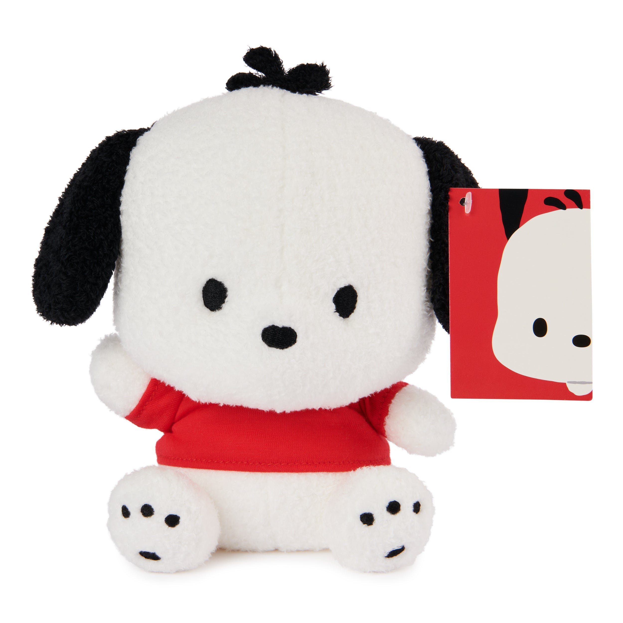 GUND Sanrio Pochacco Plush, Puppy Stuffed Animal for Ages 1 and Up, White/Red, 6”