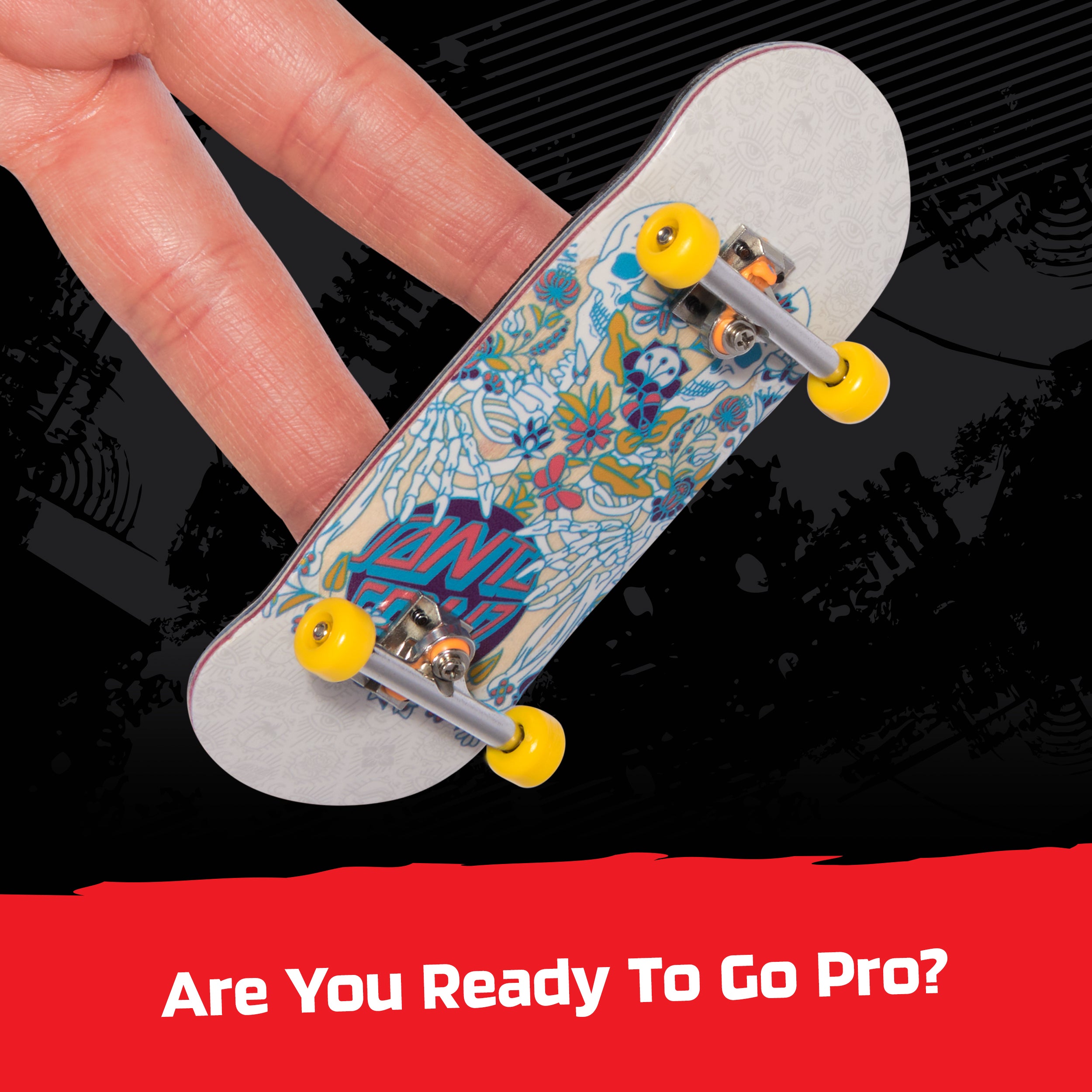 Tech Deck, Santa Cruz Pro Series Finger Board with Storage Display, Built for Pros; Authentic Mini Skateboards, Kids Toys for Ages 6 and up