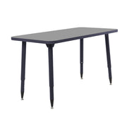 Adapte 24" x 48" Rectangle Thermofused Activity Table with Adjustable Tapered Legs - North Sea/Navy