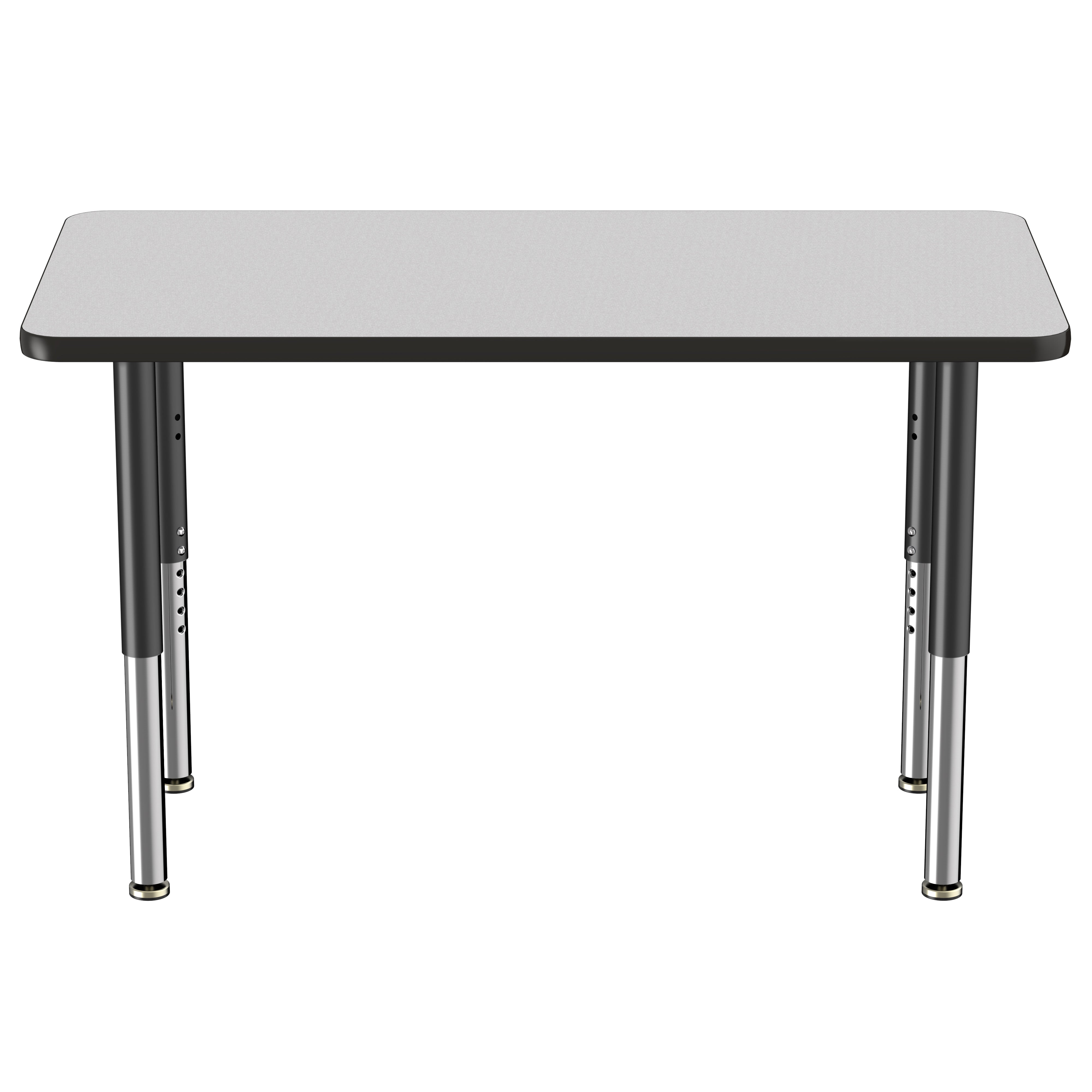 24" x 48" Rectangle Thermofused Activity Table with Adjustable Super Legs - Gray/Black
