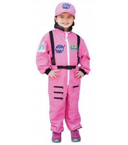 Jr. Astronaut Suit W/embroidered Cap, Size 2/3 (pink)