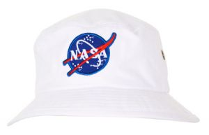 Nasa Bucket Hat, White, Meatball Logo, 50cm Youth Size Ages 3-8