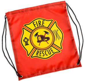 Drawstring Backpack Firefighter (red)