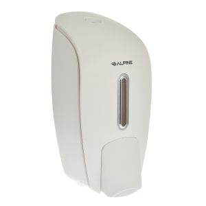 Alpine Industries 425whi Soap & Hand Sanitizer Dispenser, Surface Mounted, 800 Ml Capacity, White