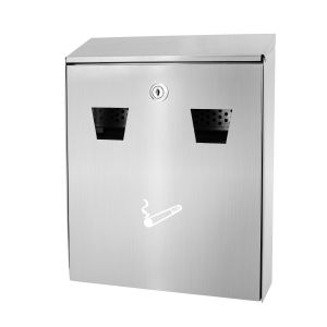 Alpine Industries Stainless Steel Allinone Wall Mounted Cigarette Disposal Station