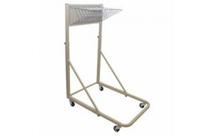 Gray Steel Vertical File Blueprint Rolling Stand With 30 Inch Hanging Clamps