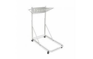 Vertical File Rolling Stand For Blueprints, White