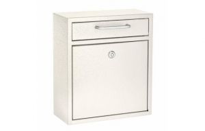 Medium Wall Mountable Mailbox With Key Lock, White