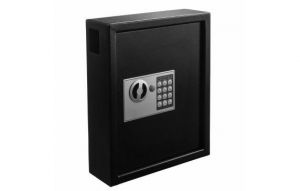 40-key Steel Digital Lock Key Cabinet, Black