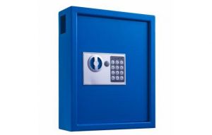 40-key Steel Digital Lock Key Cabinet, Blue