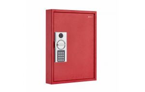 60-key Steel Heavy-duty Digital Lock Key Cabinet, Red