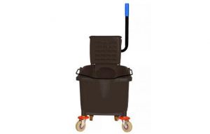 36 Qt. Mop Bucket With Side Press Wringer In Brown 2 Pack