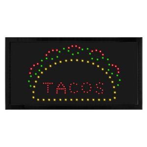 19" X 10" Led Rectangular Taco Sign With Two Display Modes