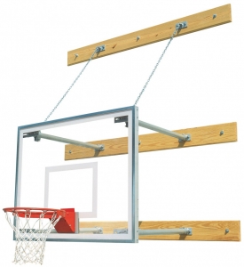 Stationary 1'-4' Fan Steel Gymnasium Basketball Package