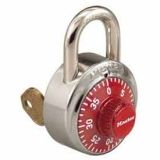 1-7/8in (48mm) General Security Combination Padlock With Key Control Feature And Red Colored Dial