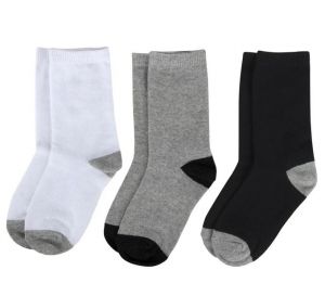Children's Color Block Crew Socks - 3 Colors , Pack of 100