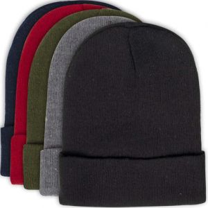 Adult Knit Hat Beanie ? 5 Assorted Colors