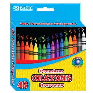 Bazic 48 Ct.premium Quality Color Crayons