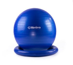 Swiss Ball With Standing Base - Blue