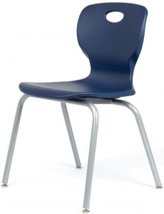 Seat Height 18" - Self Level Glides - Blue  School Chair