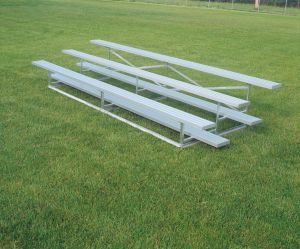 7 1/2'   4 Tier Standard Aluminum Portable Outdoor Bleachers