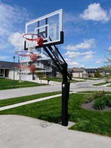 6" Hangtime 60" Smoked Glass Basketball System