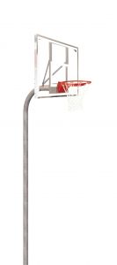 4-1/2" Heavy Duty Glass Rectangle Playground Basketball System