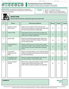 Parenting Interactions With Children: Checklist Of Observations Linked To Outcomes (piccolo) Tool