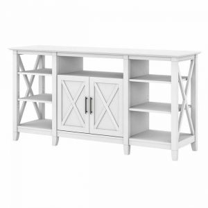 Key West 60W Tall TV Stand in Pure White Oak