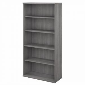 Studio C 36w 5 Shelf Bookcase In Platinum Gray