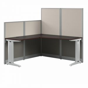 Office In An Hour 65w X 65d L-workstation In Mocha Cherry