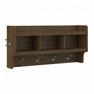 Woodland Wall Mounted Coat Rack in Ash Brown