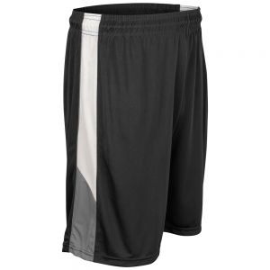 Rebel Basketball Short - Black, Silver, White - Youth - Large